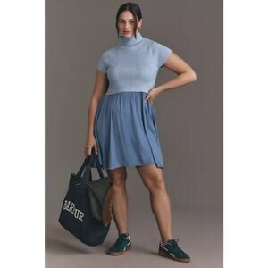 NWT Anthropologie The Thea Twofer Sweater Dress: Short-Sleeve Mini $148 PLUS 1X